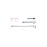 Beta 910/21 Prolunghe a mano con attacchi quadri maschio e femmina 3/8" cromate 009100822