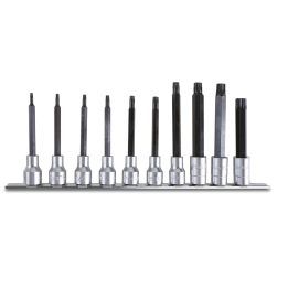 Beta 920TX-L/SB10 Serie di 10 chiavi a bussola maschio lunghe (art. 920TX/L) per viti con impronta Torx(R) su suporto 009200545