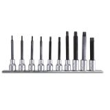 Beta 920TX-L/SB10 Serie di 10 chiavi a bussola maschio lunghe (art. 920TX/L) per viti con impronta Torx(R) su suporto 009200545