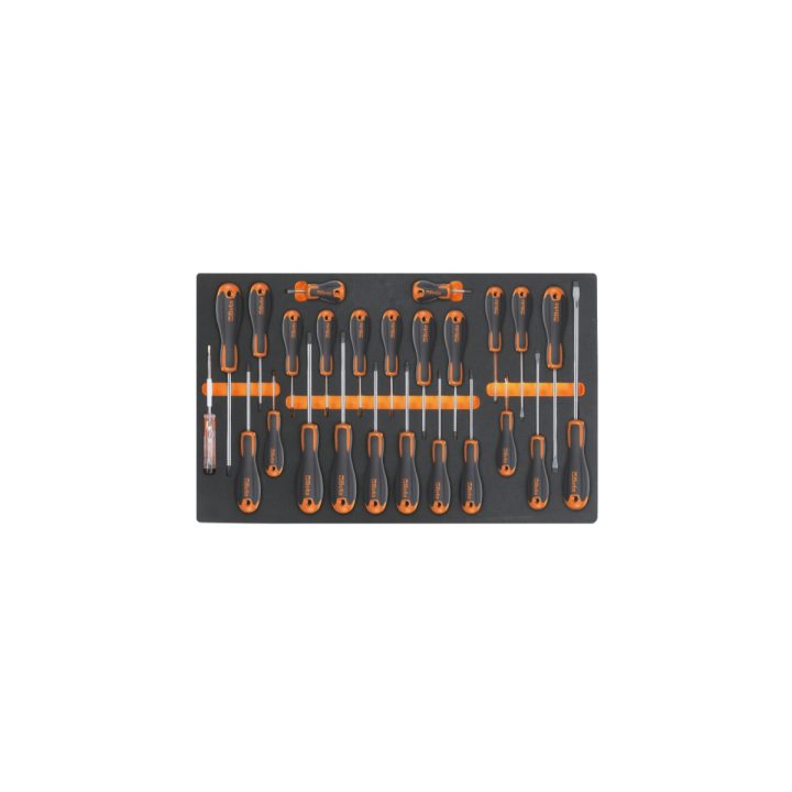 Beta M213K Vassoio morbido in EVA giravite Beta Evox per viti lama piatta, Phillips® e Torx® 024509213