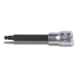 Beta 910BP 10L Chiavi a bussola a mano maschio esagonale con estremità sferica con quadro femmina da 3/8" cromate - inserti brun