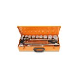 Beta 928A/C12 Assortimento di 12 chiavi a bussola esagonali e 5 accessori in cassetta di lamiera 009280955