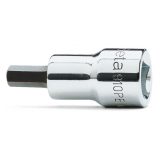 Beta 910PE/AS 1/8 Chiavi a bussola a mano maschio esagonale con attacco quadro femmina 3/8" cromate - inserti bruniti 009100531