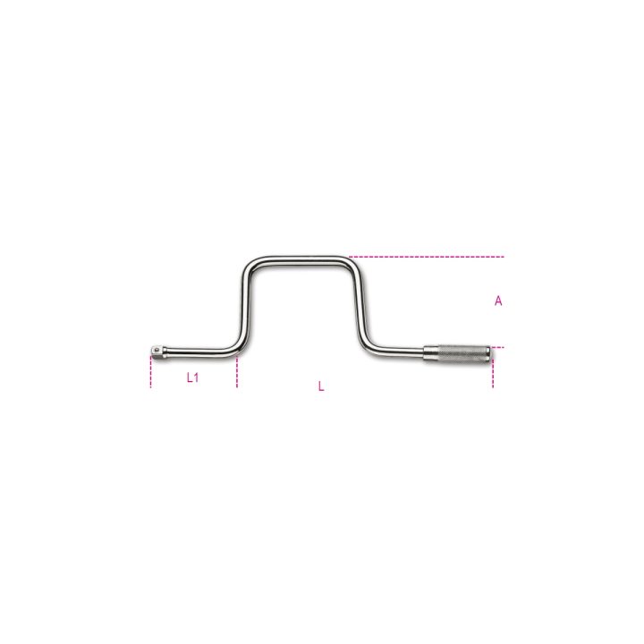 Beta 920/46 Quadro maschio 1/2" con manovella cromato 009200862