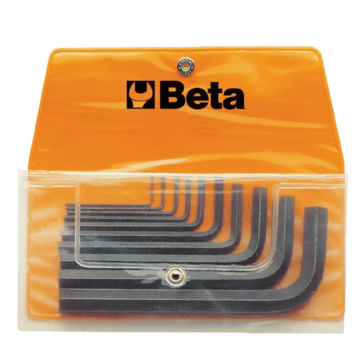 Beta 96N/B10 Serie di 10 chiavi maschio esagonale piegate (art. 96N) in busta 000960650