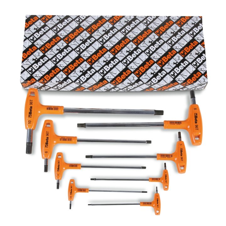 Beta 96T/S8 Serie di 8 chiavi maschio esagonale piegate con impugnatura di manovra (art. 96T) 000960933