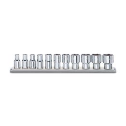 Beta 920AS/SB11 Serie di 11 chiavi a bussola a mano bocca poligonale (art.920AS) su supporto 009200225