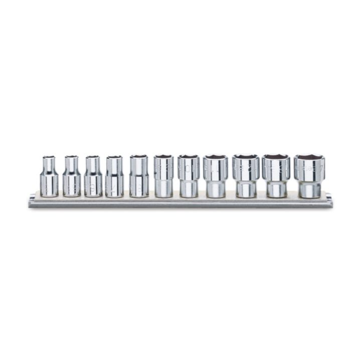 Beta 920AS/SB11 Serie di 11 chiavi a bussola a mano bocca poligonale (art.920AS) su supporto 009200225