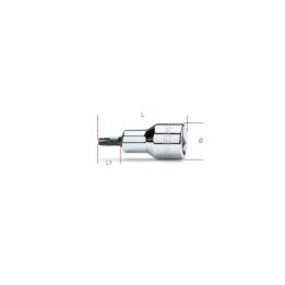 Beta 920TX-L 45 Chiavi a bussola a mano maschio per viti con impronta Torx®, con attacco quadro femmina 1/2" cromate - inserti b