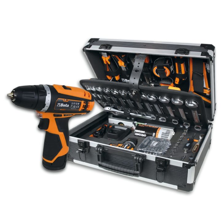 Beta BW 2056E 12V/19P Valigia con assortimento di 147 UTENSILI per manutenzione generale con TRAPANO AVVITATORE 12V incluso 0205