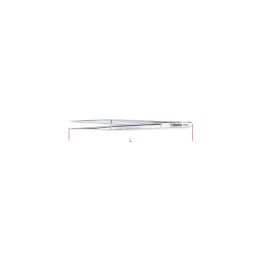Beta 992 150 Pinzetta a molla con perno a punte fini diritte arrotondate zigrinate in acciaio inossidabile 009920001