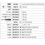 Beta BW 903E/C42 Assortimento di 13 chiavi a bussola esagonali, 18 inserti per avvitatori, 4 chiavi maschio esagonale piegate e
