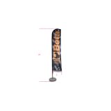Beta 9561V Bandiera a vela mt 4x0,75 con asta in metallo cromato basamento in graniglia di cemento 50 cm 095610001