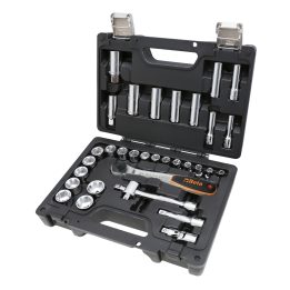 Beta BW 913E/C33 Assortimento di 28 chiavi a bussola esagonali e 5 accessori, in cassetta di plastica 009136133