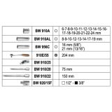 Beta BW 913E/C33 Assortimento di 28 chiavi a bussola esagonali e 5 accessori, in cassetta di plastica 009136133