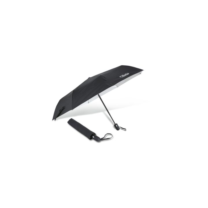 Beta 9521 Ombrello in nylon T210 con fusto in alluminio, nero, 3 sezioni, automatico 095210000