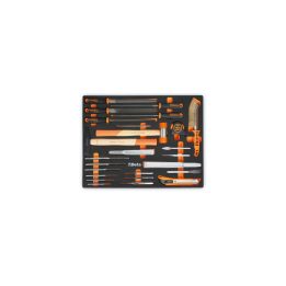 Beta MM230 Vassoio morbido in EVA con utensili a percussione, lime, taglio e misurare 024580230