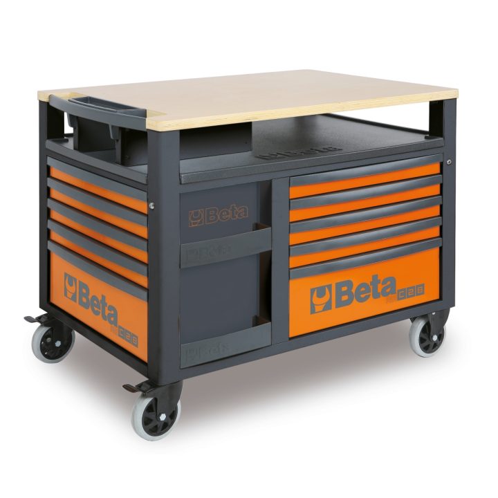 Beta RSC28-O Carrello SuperTank con piano di lavoro in legno e 10 cassetti 028003001