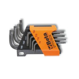 Beta 97TX/SC8 Serie di 8 chiavi maschio piegate per viti con impronta Torx® (art. 97TX) con supporto 000970064