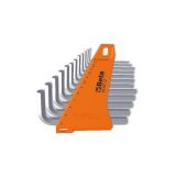 Beta 96/SC12 Serie di 12 chiavi maschio esagonale piegate (art. 96) con supporto 000960395