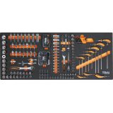 Beta BW 2400SXLG9/E-XXL Cassettiera mobile con nove cassetti, con sistema antiribaltamento, modello lungo, e assortimento di 716