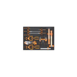 Beta MB65 Vassoio morbido in EVA utensili a percussione, lime, pinze per anelli elastici ed autobloccanti 024504265