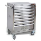 Beta C04TSS/7 Cassettiera mobile con sette cassetti in acciaio inossidabile con ruote antitraccia 024003077