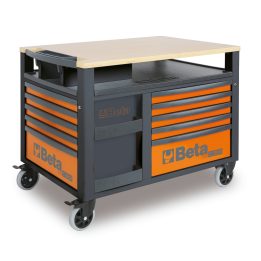 Beta RSC28-R Carrello SuperTank con piano di lavoro in legno e 10 cassetti 028003003
