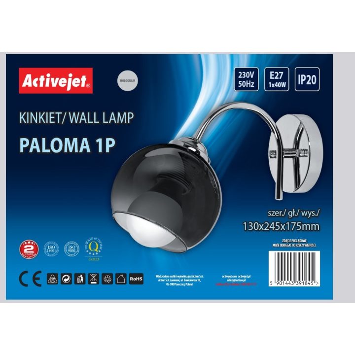 Activejet AJE-PALOMA 1P E27 1x40W wall lamp