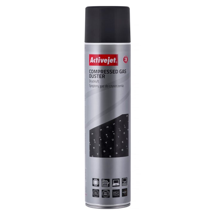Activejet AOC-201 Compressed Air (600 ml) Air Cleaning Spray Easy to Clean Hard to Reach Places