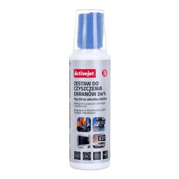 Activejet AOC-269 Liquid Screen cleaning kit 2in1 250 ml 20x20 cm Screen cleaner plastic cleaner and microfiber cleaning cloth 2