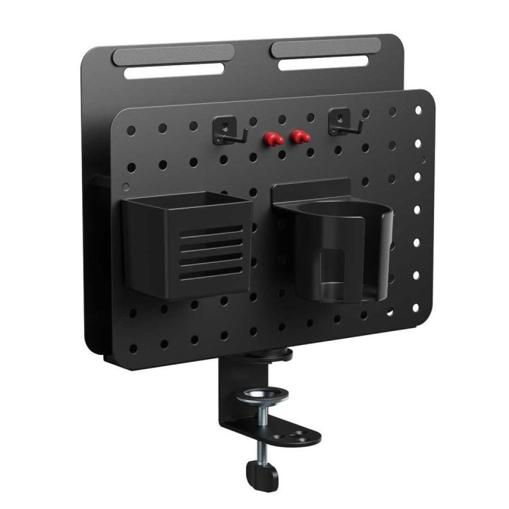 Activejet APB-006B Desk Organiser – rotating perforated board with vertical organiser black