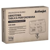 Activejet APB-006B Desk Organiser – rotating perforated board with vertical organiser black