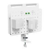 Activejet APB-006W desk organiser – rotating perforated board with vertical organiser grey and white