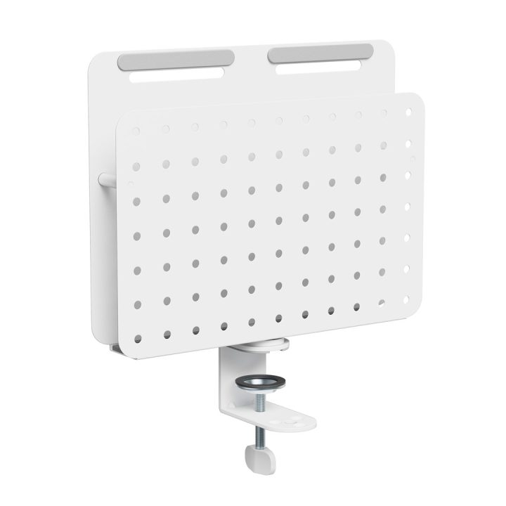 Activejet APB-006W desk organiser – rotating perforated board with vertical organiser grey and white