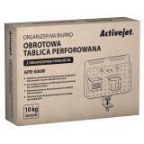 Activejet APB-006W desk organiser – rotating perforated board with vertical organiser grey and white