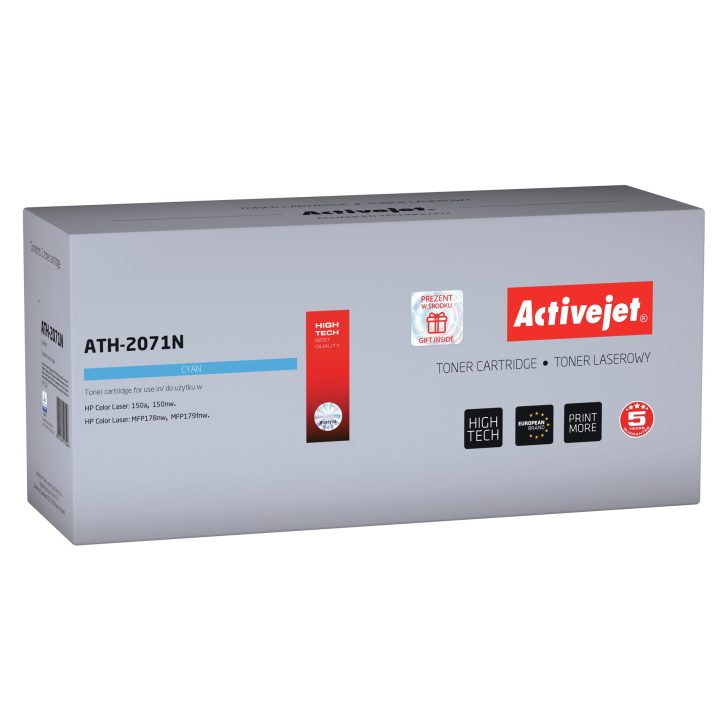 Activejet ATH-2071N toner (replacement for HP 117A W2071A 2071A Supreme 700 pages cyan)