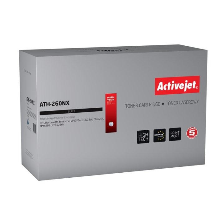 Activejet ATH-260NX toner for HP printer HP CE260X replacement Supreme 17000 pages black