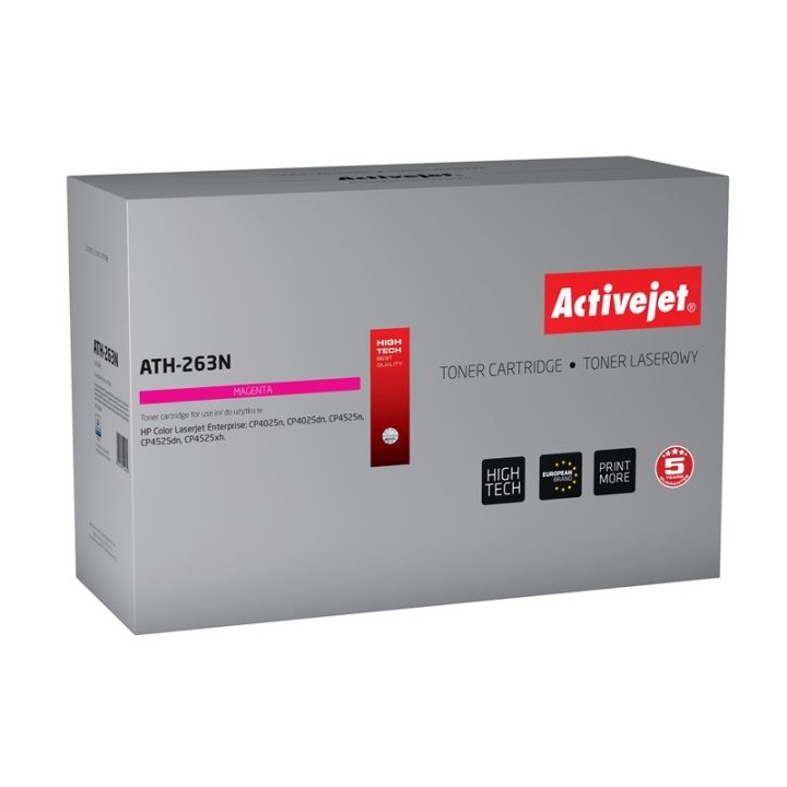 Activejet ATH-263N toner for HP printer HP CE263A replacement Supreme 11000 pages magenta