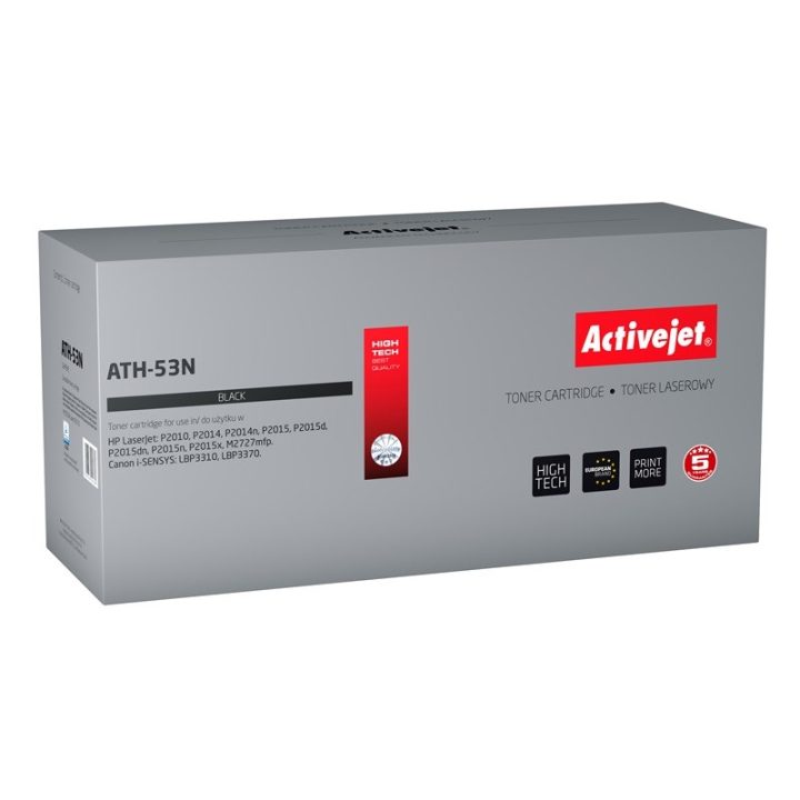 Activejet ATH-53N Toner (replacement for HP 53A Q7553A Canon CRG-715 Supreme 3500 pages black)
