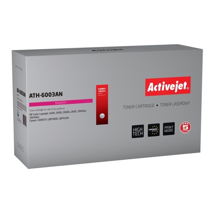 Activejet ATH-6003AN Toner (replacement for HP 124A Q6003A Canon CRG-707M Premium 2000 pages Magenta)