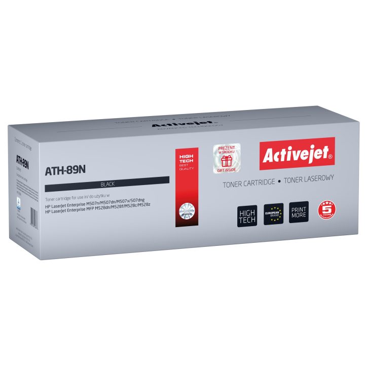 Activejet ATH-89N toner (replacement for HP CF289A HP 89A HP89A Supreme 5000 pages black) - with chip