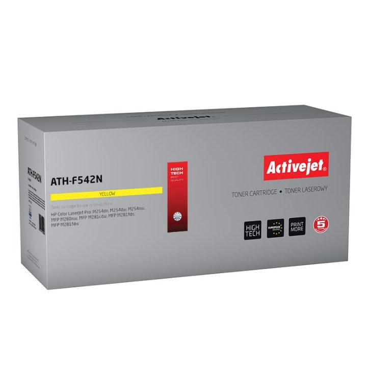 Activejet ATH-F542N toner (replacement for HP 203A HP203A CF542A CRG 054 Y CRG054 Supreme 1300 pages yellow)