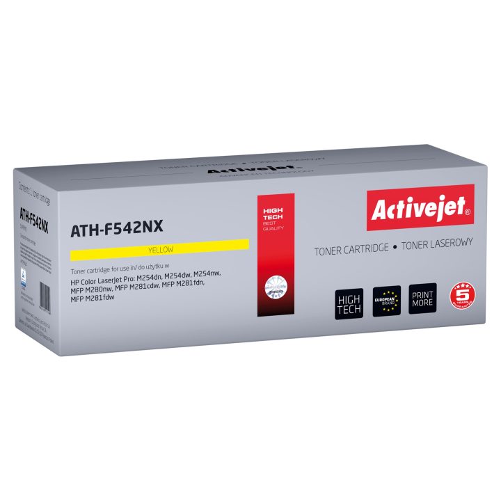 Activejet ATH-F542NX toner (replacement for HP 203X HP203X CF542X CRG 054H Y CRG054H Supreme 2500 pages yellow)