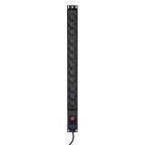 Activejet COMBO 12 socket power strip 1 5m black