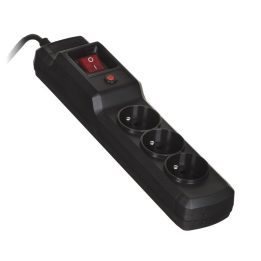 Activejet COMBO 3GN 1 5M black power strip with cord