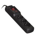 Activejet COMBO 3GN 1 5M black power strip with cord