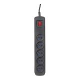 Activejet black power strip with cord ACJ COMBO 5G 1 5M/BEZP.AUTO/CZ