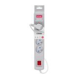 Activejet grey power strip with cord ACJ COMBO 5G/5M/BEZP. AUT/S