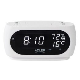 Adler AD 1186W alarm clock Digital alarm clock Black White